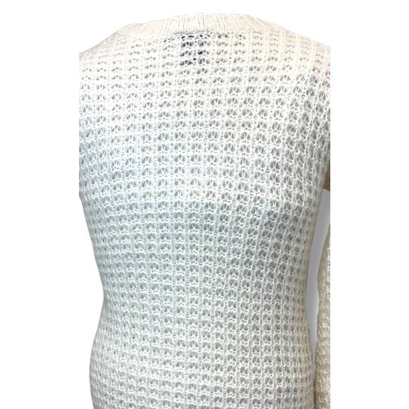 Rue21 Women’s Long Sleeve Crewneck Waffle-Knit Sweater, Cream, size S - Picture 5 of 9